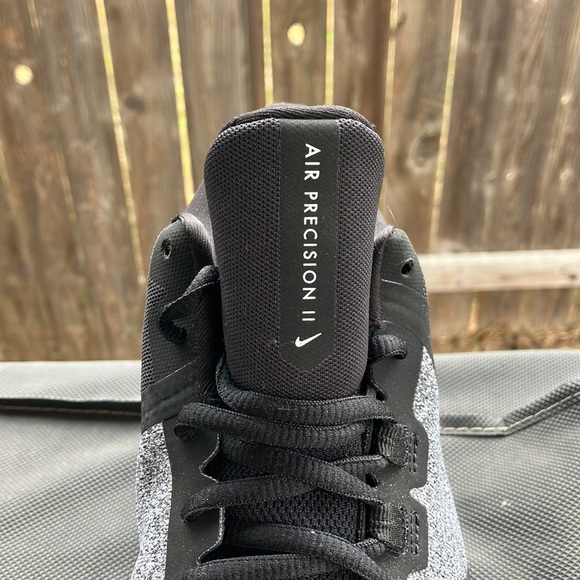 Nike Air Precision II Basketball Shoes Black/White - Picture 3 of 5